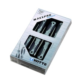 Witte WITTE MAXX PRO Stainless Professionnal screwdriver set - 5 Pieces, 3 slotted and 2 Phillips (Model 670002)