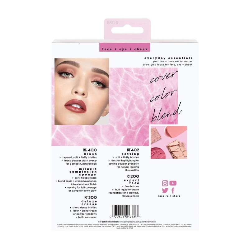 Real Techniques Everyday Essentials Brush Set - Pack of 5