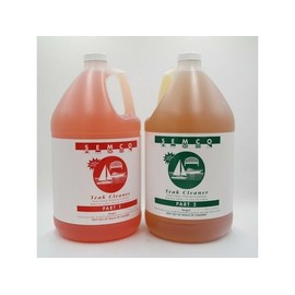 Semco TeakStation Teak Wood 2 Two Part Cleaner Treatment Sealer Remover (Gallon)