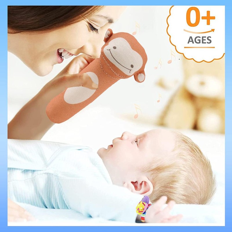 Foot and Wrist Rattles Toy for Infants Portable Socks Baby