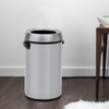 WELYFE 17 Gallon Open Top Trash Can, Round Stainless Steel
