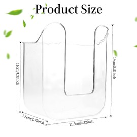 Qianyu Wall Mounted Wipes Holder Wipes Dispenser Storage Box No Punching Toilet Wipes Container Holder Refillable Clear Wall Hanging Tissue Wipe Cases For Home Kitchen Bedroom Bathroom