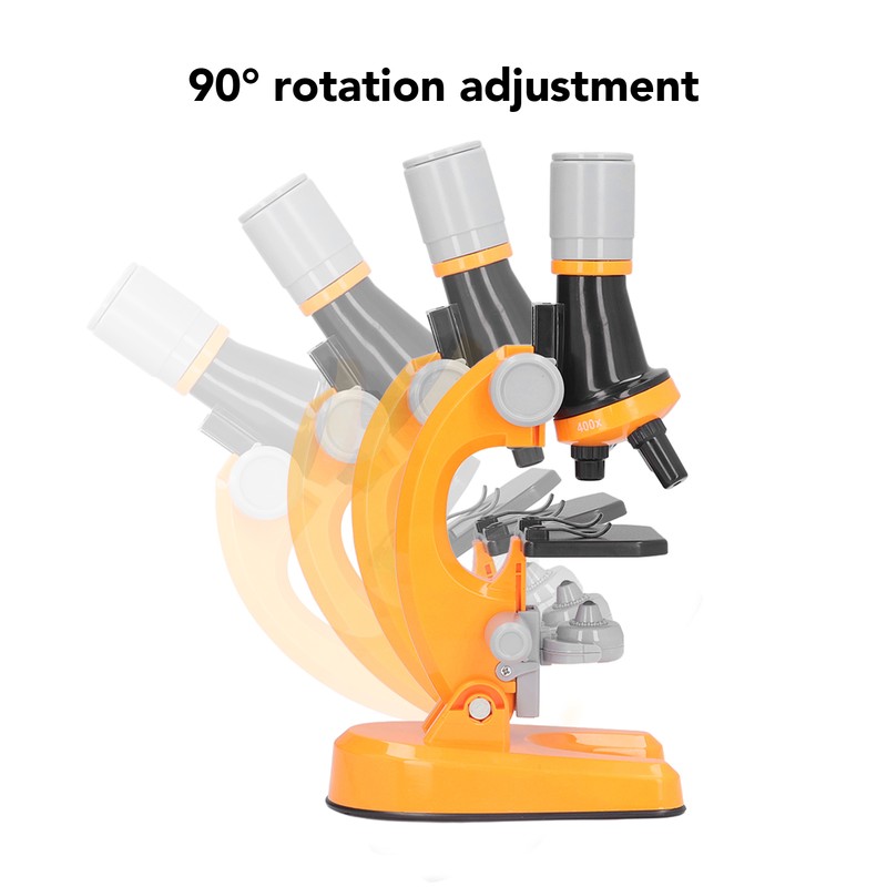 Kids Microscope Kit LED 1200X Microscope with Specimen Slides Science