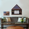 Zmiky Large Burial Flag Display Case American Flag Solid Wood