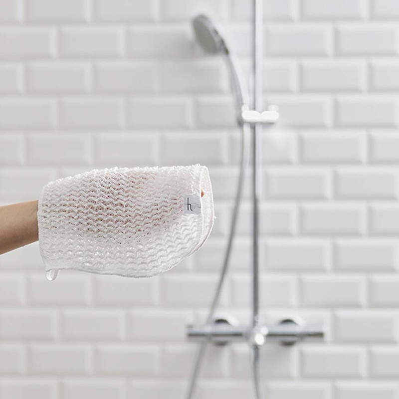 Ash Concept H Tag DH-021-WH Body Wash Towel, Handy, White