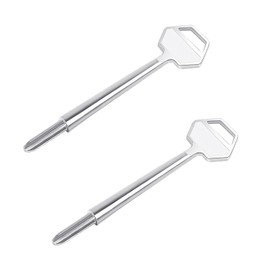 Ctyjia 2 PCS Universal Door Security Rack Bolt Key, Window Key, Zinc Alloy Star Key, Lock Bolt Key for Doors and Windows Locks, Key Length 106mm