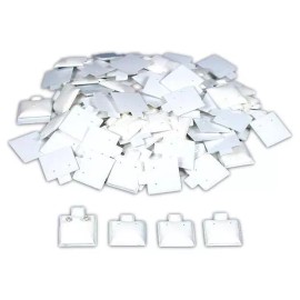 FindingKing 100 White Puff Earring Cards & Display Tray