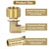 Brass Fitting Connector, Pack of 2 90 Degree 10 mm