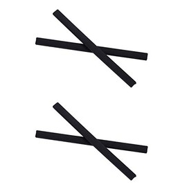 NicelyFit Replacement Temple Arm Leg Ear Socks for Oakley Pitchman OX8050 OX8096 OX8105 OO9439 Tincup Glass Frame (Black - 2 Pairs)