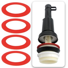 Briny River 4 Pcs Toilet Flush Valve Rubber Seal Compatible with Mansfield 210 and 211 ID 55.5mm OD 80mm Thickness 2mm Toilet Flush Valve O Ring Red
