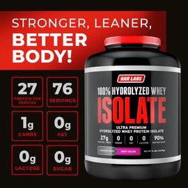 NAR LABS Hydrolyzed Whey Protein Isolate 5 lbs (Berry Deluxe)