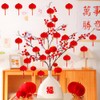 20 Pack Red Lanterns Mini Lucky Hanging Lanterns Chinese Lanterns