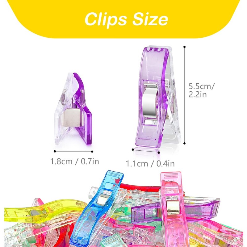 Large Sewing Clips for Fabric and Quilting 30 Pcs, KOLUP