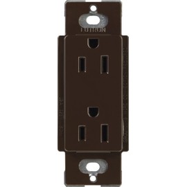 Lutron CARS-15-TR-BR DUPLEX RECEPTACLE, Brown