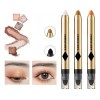 Doble Lápiz Sombras Portátil: Perla Con Brillo Fino
