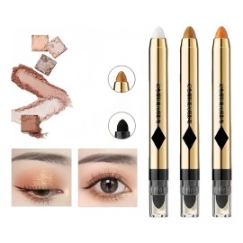 Doble Lápiz Sombras Portátil: Perla Con Brillo Fino