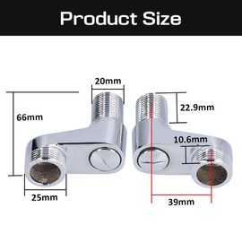 Bath Tap Adapter | Bath Adapter G1/2 Inch to G3/4 Inch | Chrome-plated Brass Wall Adapter Claw Foot Tap Adapter with Adjustable Swivel Arms | Universal for Bathtub, Kitchen Tap