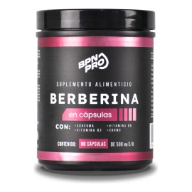Berberina HCL 500 mg con Cúrcuma, Vinagre de Manzana y Canela – Glucosa Fórmula Natural Bienestar Metabólico – BPN PRO, Cápsulas