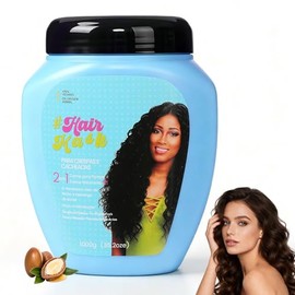 Crema para Peinar Cabello Rizado, 1000g, Mascarilla Capilar, Cuidado dos en Uno Para Reparar el Cabello, Reducir el Frizz y Nutrir Profundamente,...  