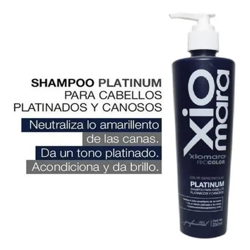 Shampoo Matizador Platinum Xiomara 250 Ml