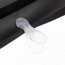 Changshade 6-Pack Blackout Pleated Paper Shades for Windows, Temporary and Portable Room Darkening Shades with 12 Clips for Travel, No Tools and Easy to Install, Cut to Any Size, 48" W x 72" H, Black