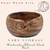 Naaz wood arts® Wooden Antique Yarn Bowl for Wood Knitting