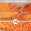 vctops Orange Fall Plush Chenille Bath Rugs Extra Soft and