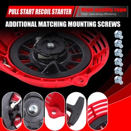 GCV160 Pull Start Recoil Starter Fit for Honda GCV135 GCV160 GC135 GC160 EN2000 HRU19 Troy-Bilt Lawnmower Honda Engine Generator Engine Motor Replace 28400-Zl8-023ZA GCV160 Recoil Pull Starter