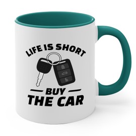 Car Salesman 2Tone Mug 11oz Green -Buy The Car - Dealer Seller Car Enthusiasts Car Collector Car Guy Husband Dad