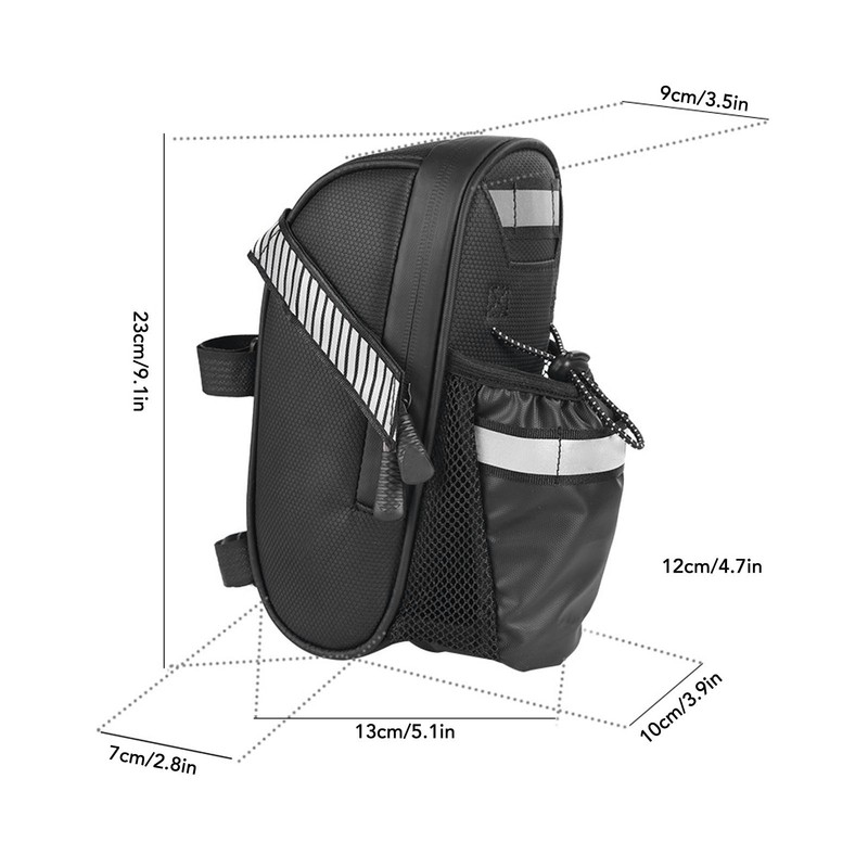Bike Saddle Bag Waterproof Large Space Polyester PU Bike Under