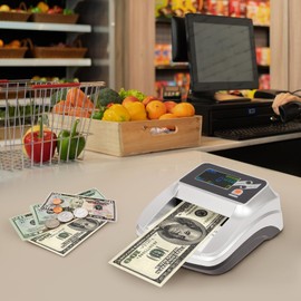 SNKOURIN 2-in-1 Counterfeit Bill Detector,US Dollar Counterfeit Money Checker Bill Detector Machine with 5 Advanced Detections and Bill Counting by Denomination Capability