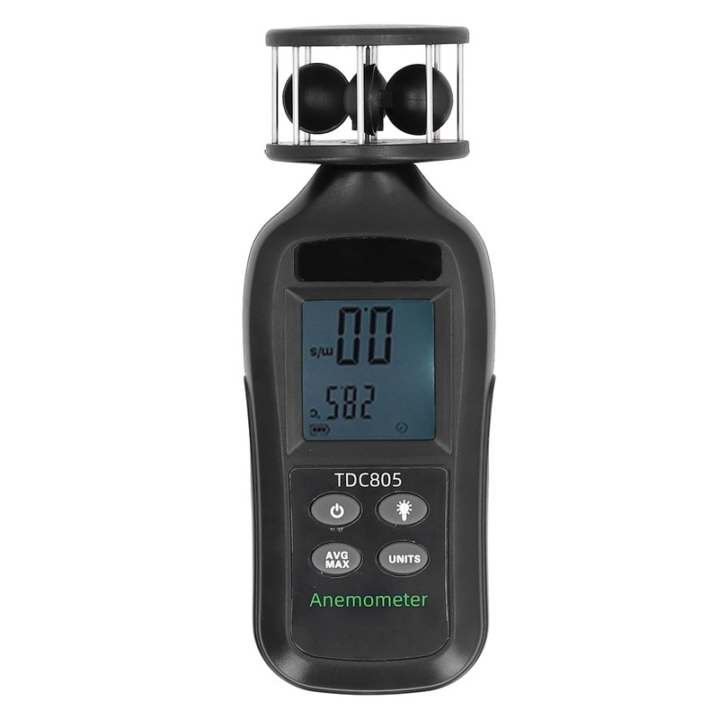 Digital Display Anemometer Handheld 3‑Cup Turbine Anemometer for Wind Temperature