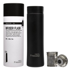 Fressko Move Stainless Steel Water Bottle, 660 ml Capacity, Coal Black