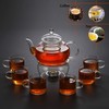 27 oz Glass Filtering Tea Maker Teapot with a Warmer
