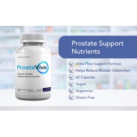 N E Prostavive Prostate Support Capsules, Urine Flow Formula, Reduces Bladder Discomfort, 60 Capsules, Vegan, Vegetarian, Gluten Free