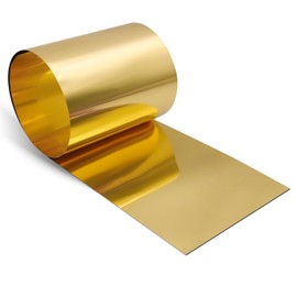 Uxney Brass Sheet, Brass Plate Gold Foil Sheets Brass Sheet Roll 1000 mm x 200 mm x 0.2 mm for Crafts, Electrical Repairs, DIY Projects