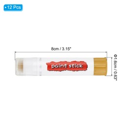 PATIKIL Solid Tempera Paints, 12 Pcs Washable Quick Drying Paint Sticks Paint Pens for Artists Beginners Art Supplies, Yellow Ochre