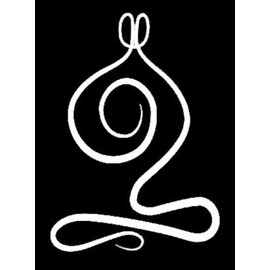 LLI Infinite Yoga Pose | Decal Vinyl Sticker | Cars Trucks Vans Walls Laptop | White | 5.5 x 4 in | LLI1384