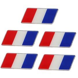 Mobestech 5pcs France Flag Car Window Decal Scratch Vehicle Decorative Sticker for Easy Installation Stylish Car Decor for Patriotism and Vehicle