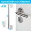 Blulu 4 Pcs Door Latch Guard Plate Outswing Angle Latch