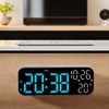 Digital Clock Dual Display Voice Control 3 Adjustable Brightness Date
