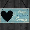 RED OCEAN Holiday Countdown CHALKBOARD Sign Days Until Our Cruise