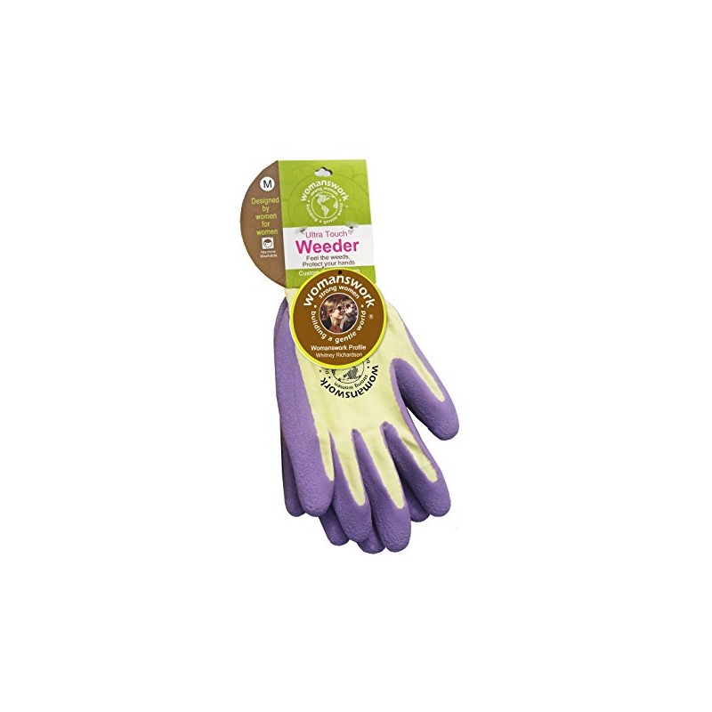 Womanswork Weeding Glove, Purple, Large
