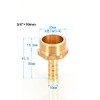 3 x Brass 10mm to 3/4" Male BSP Pipe Adapter