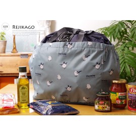 Anes Cash Register Cooler Bag, Drawstring Type, Shopping Bag, Eco Bag, Shopping Bag, My Bag, Shimano Energa/Beige