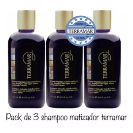Terramar Pack Terramar 3 Shampoo Matizador Cabello Teñido Rubio Luces