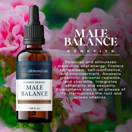 The Alkhemy Store - Male Balance Natural Flower Essence - Masculine Energy & Vitality - Boosts Confidence & Charisma - 1.70 Fl.oz