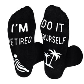 HYCLES Funny Socks Novelty Socks for Men Women -Do Not Disturb I'm Watching Football/Gaming/Retired, Cotton Non-Slip Calf Socks Football Lovers Gifts Dad Birthday Gifts Mens Gifts