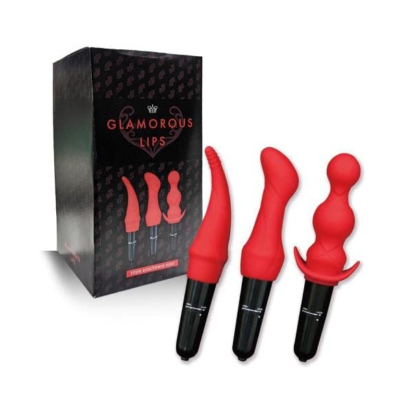 Merci Merci Glamorous Slip Vibe Rotor with 3 Attachments, 3 Piece Set, Squirting G-Spot