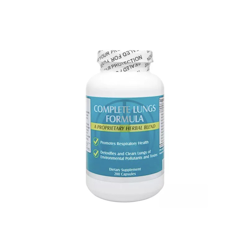 3 Bottles NU-Health COMPLETE LUNGS FORMULA 200 Capsules/Bottle for Clear